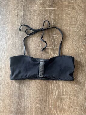 Made by Dawn Bandeau Bikini Top with Halter Strap, Size Small